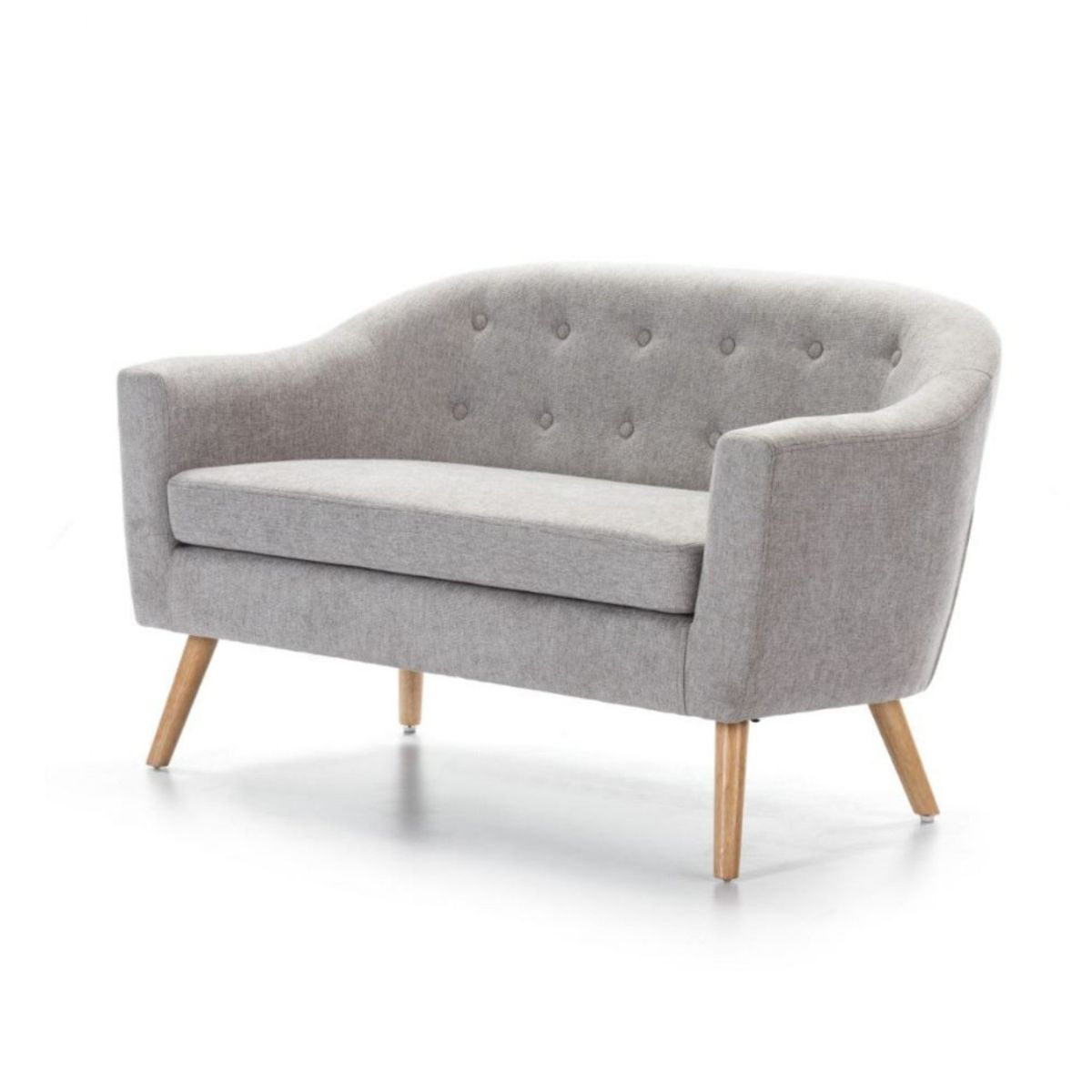 HOGAR & SPACIOS - HYS SOFA 2 CUERPOS AUTTY GRIS CLARO