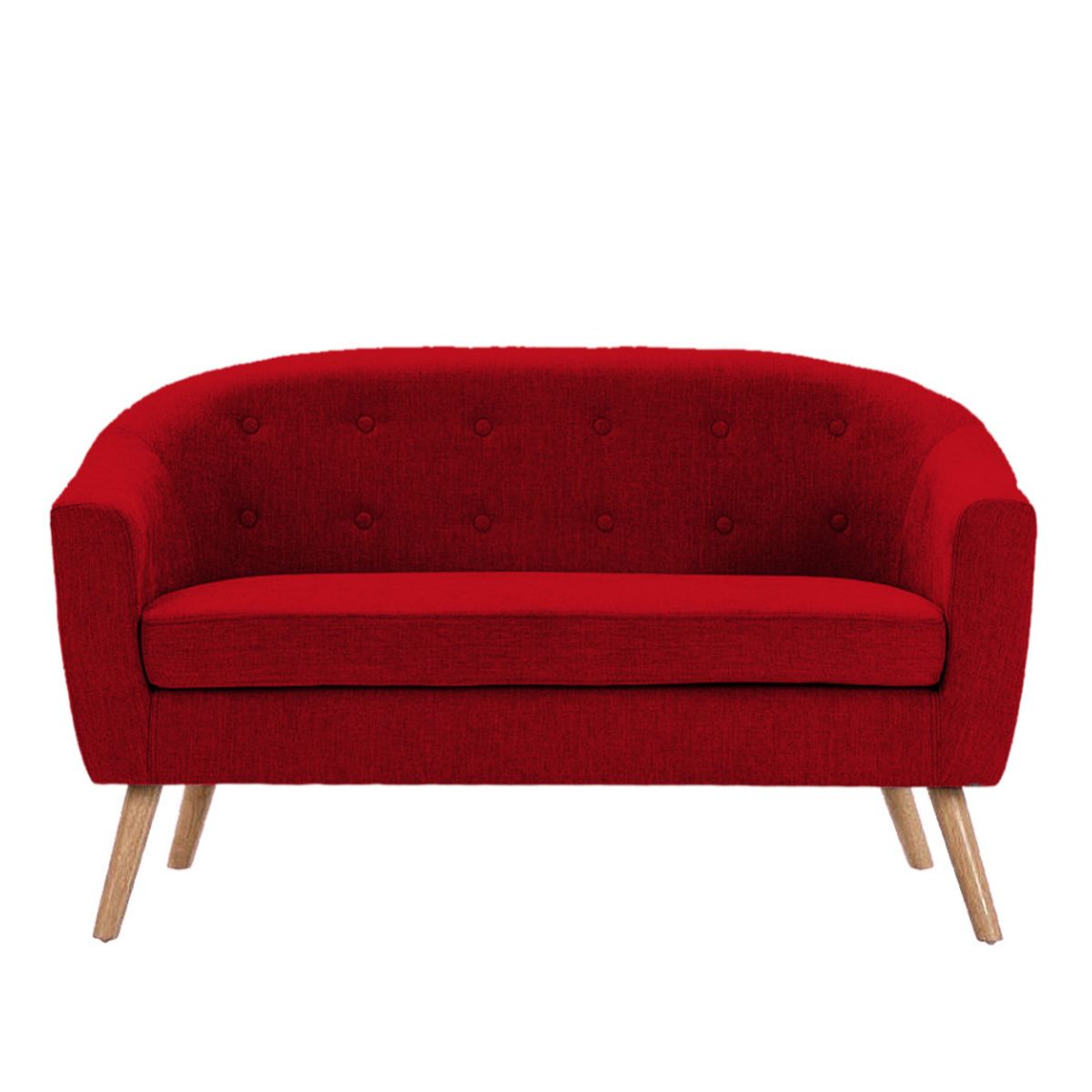 HOGAR & SPACIOS - HYS SOFA 2 CUERPOS AUTTY ROJO
