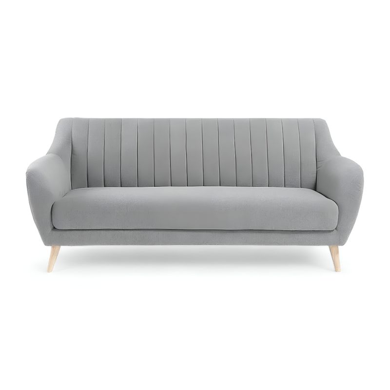 HOGAR & SPACIOS - HYS SOFA 2 CUERPOS BALI GRIS CLARO