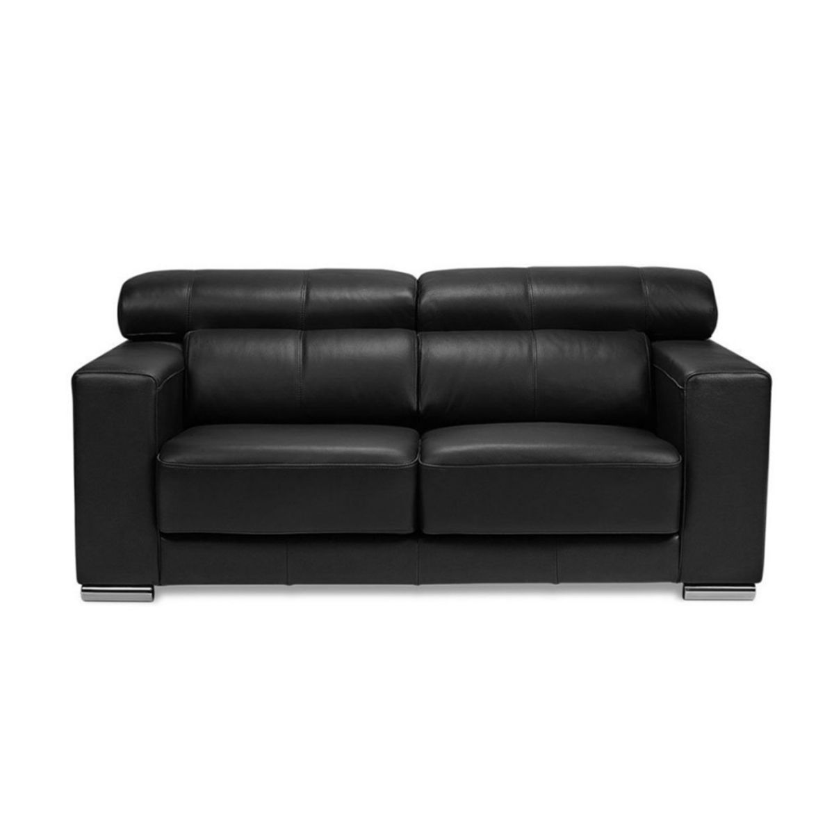 HOGAR & SPACIOS - HYS SOFA 2 CUERPOS PRAGMATICO MARRON OSCURO