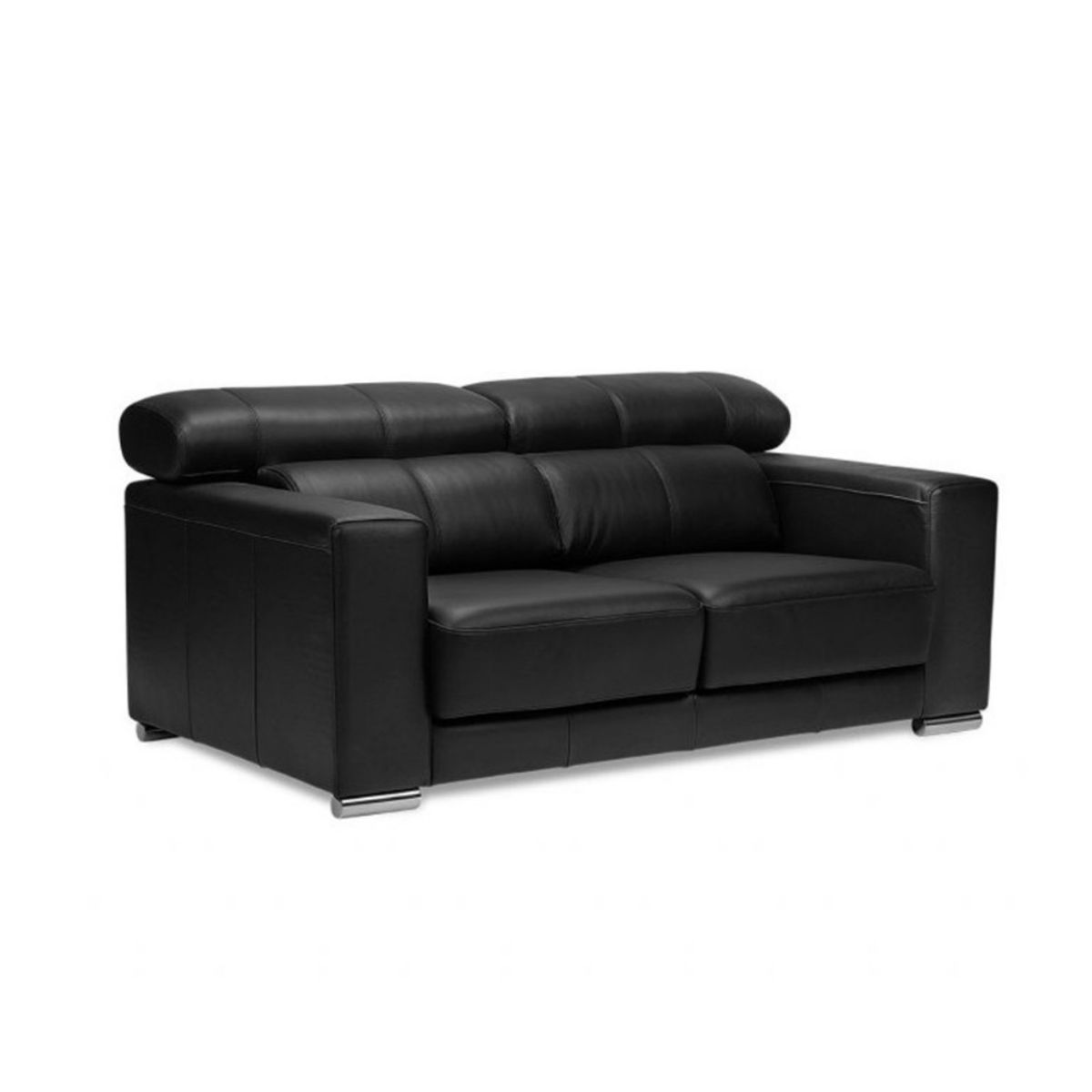 HOGAR & SPACIOS - HYS SOFA 2 CUERPOS PRAGMATICO MARRON OSCURO