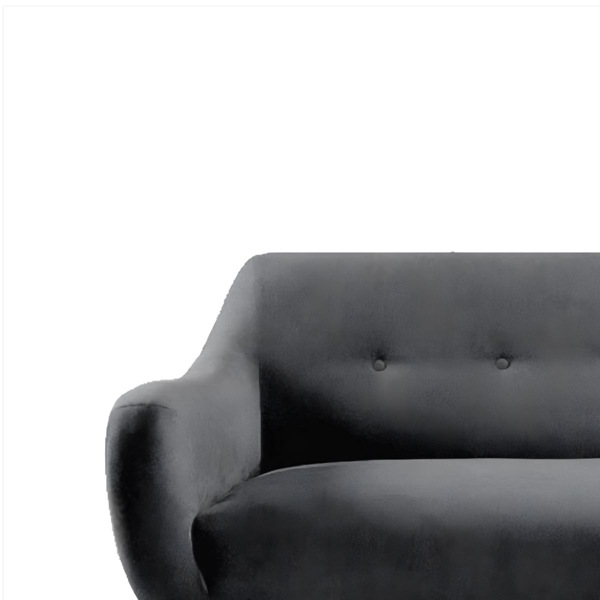 HOGAR & SPACIOS - HYS SOFA 2 CUERPOS ROBI GRIS OSCURO