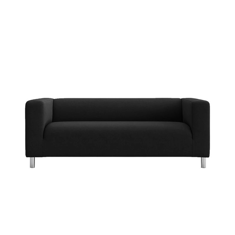 HOGAR & SPACIOS - HYS SOFA 2 CUERPOS SNOW NEGRO