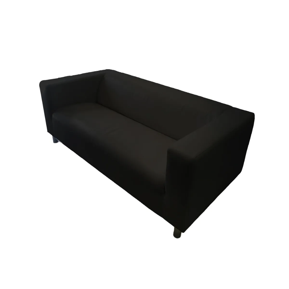 HOGAR & SPACIOS - HYS SOFA 2 CUERPOS SNOW NEGRO