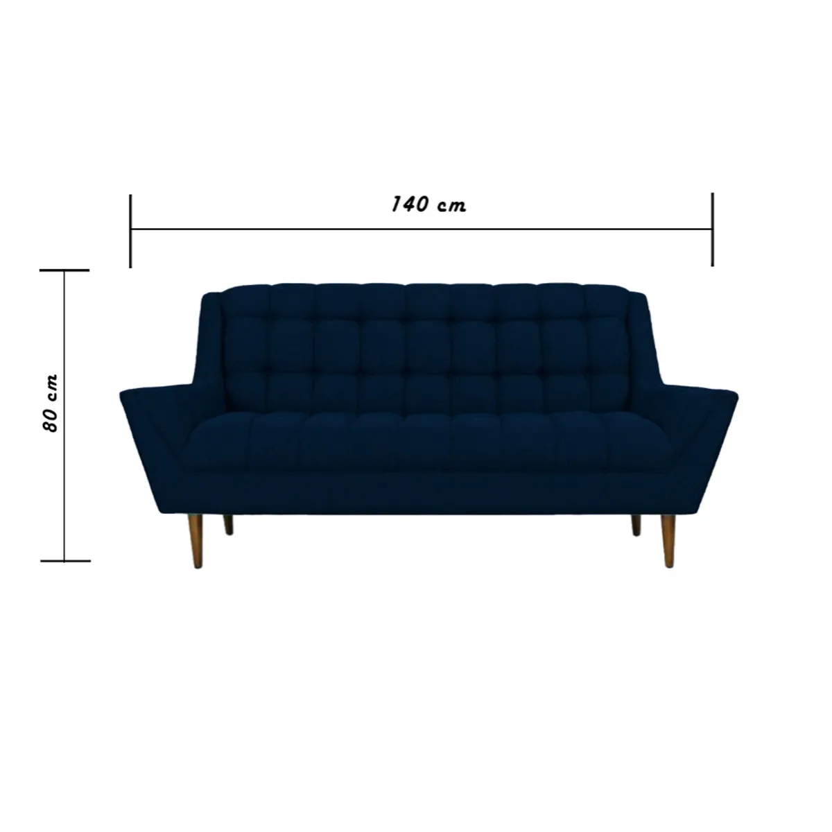 HOGAR & SPACIOS - HYS SOFA 2 CUERPOS VALISM AZUL NOCHE