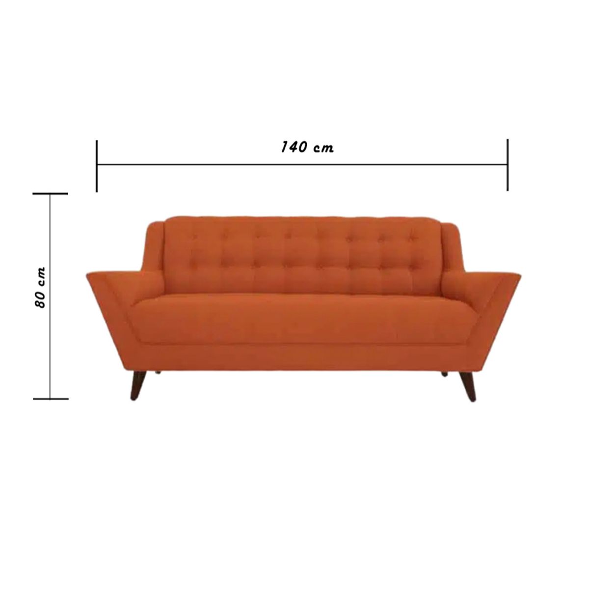 HOGAR & SPACIOS - HYS SOFA 2 CUERPOS VALISM NARANJA