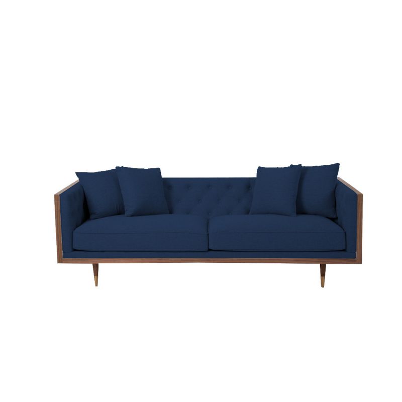 HOGAR & SPACIOS - HYS SOFA 3 CUERPO URIEL AZUL ACERO