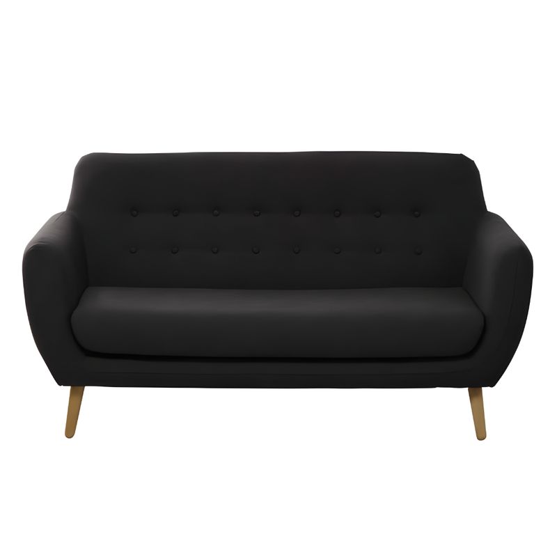 HOGAR & SPACIOS - HYS SOFA 3 CUERPOS ARGUS NEGRO