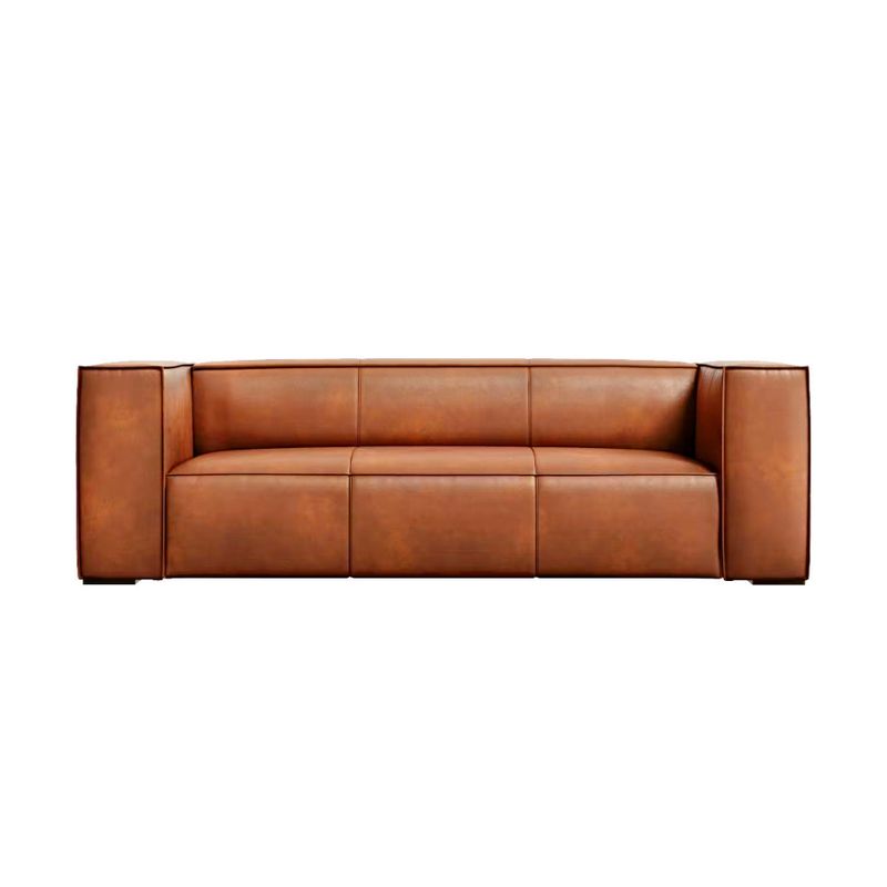 HOGAR & SPACIOS - HYS SOFA 3 CUERPOS CAPRICORNIO MARRON OSCURO