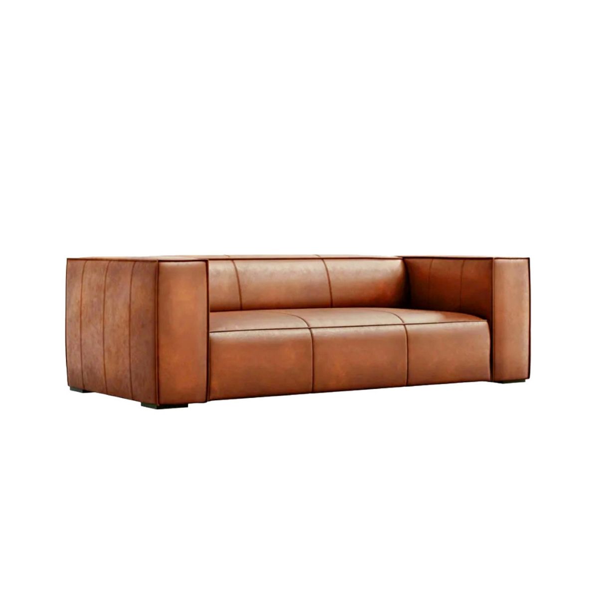 HOGAR & SPACIOS - HYS SOFA 3 CUERPOS CAPRICORNIO MARRON OSCURO