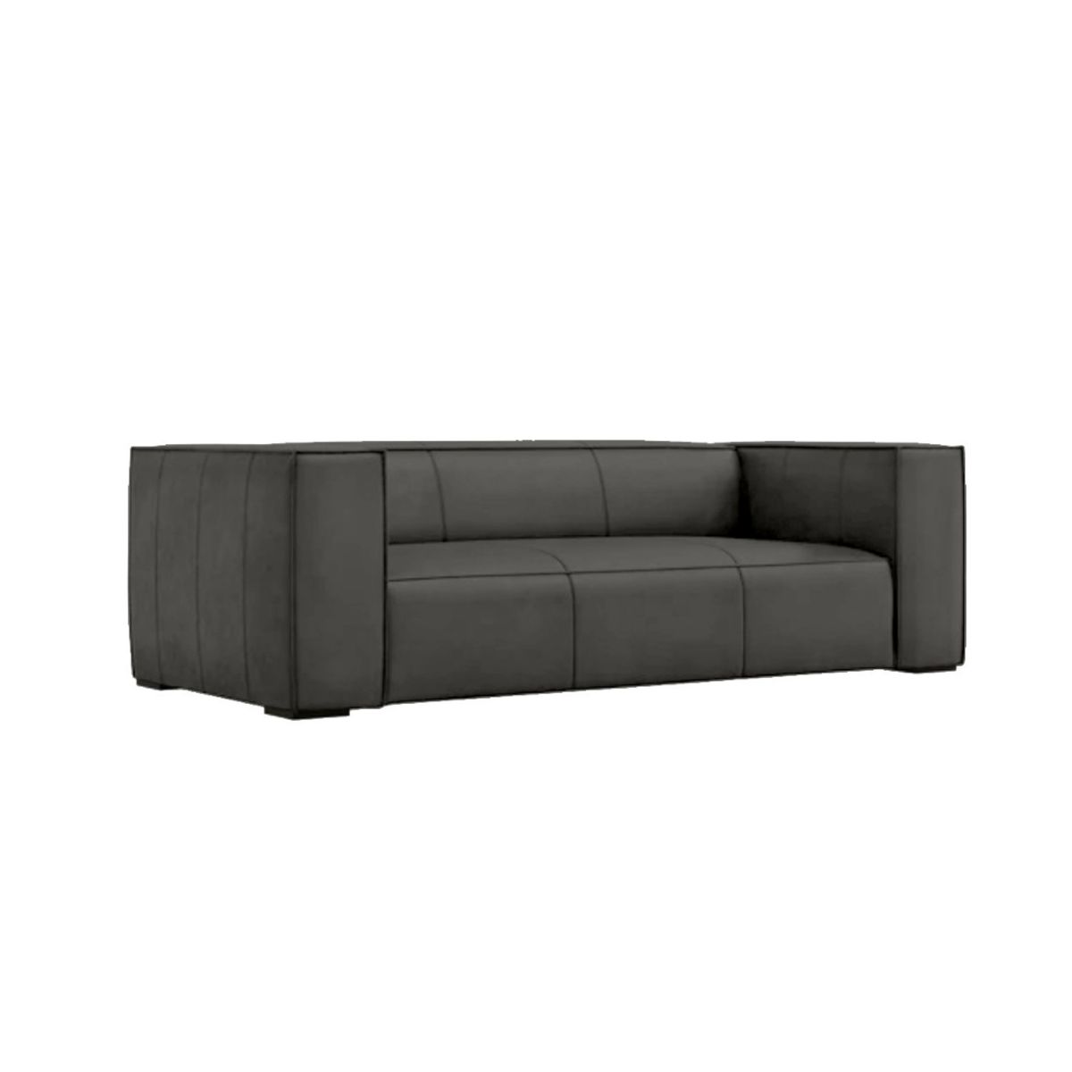 HOGAR & SPACIOS - HYS SOFA 3 CUERPOS CAPRICORNIO GRIS OSCURO