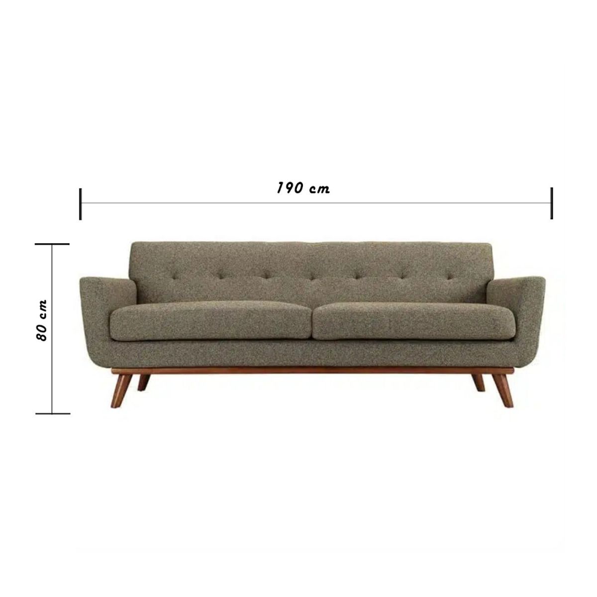 HOGAR & SPACIOS - HYS SOFA 3 CUERPOS CURLIS GRIS CLARO