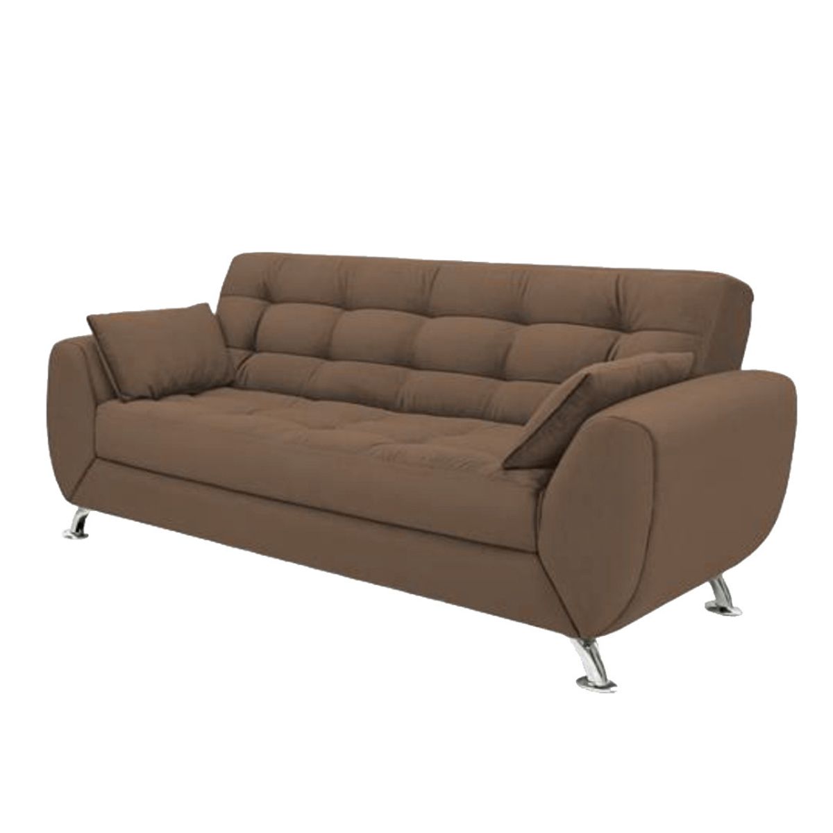 HOGAR & SPACIOS - HYS SOFA 3 CUERPOS FRANCO MARRON