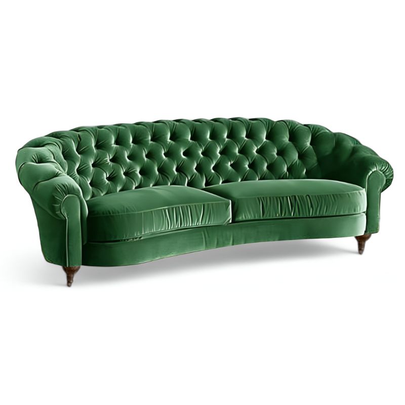 HOGAR & SPACIOS - HYS SOFA 3 CUERPOS GIRASO CAPITONE VERDE MAR