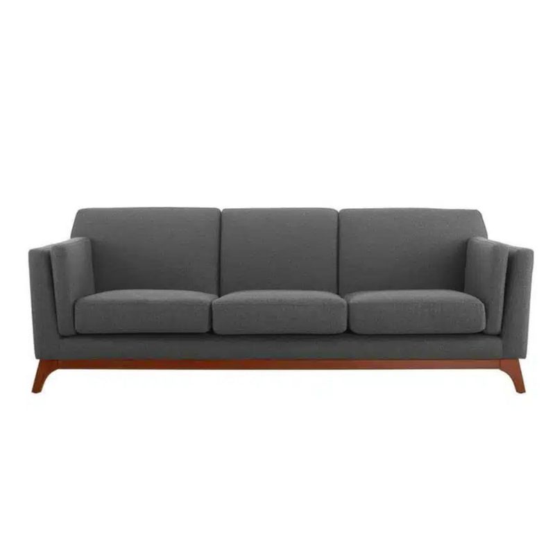 HOGAR & SPACIOS - HYS SOFA 3 CUERPOS SANNA GRIS OSCURO