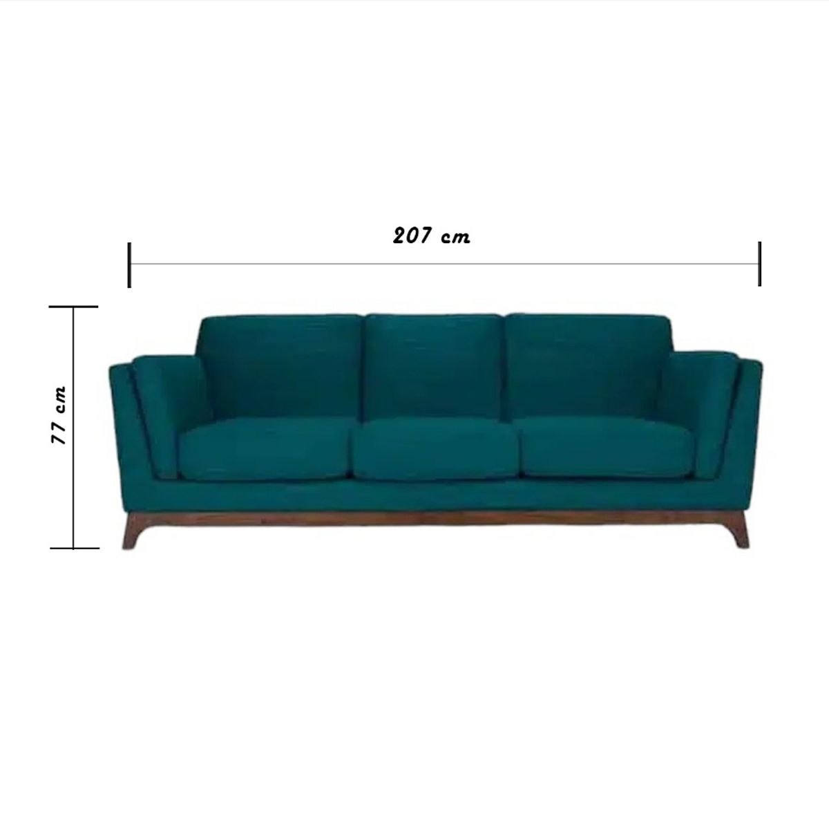 HOGAR & SPACIOS - HYS SOFA 3 CUERPOS SANNA VERDE MAR