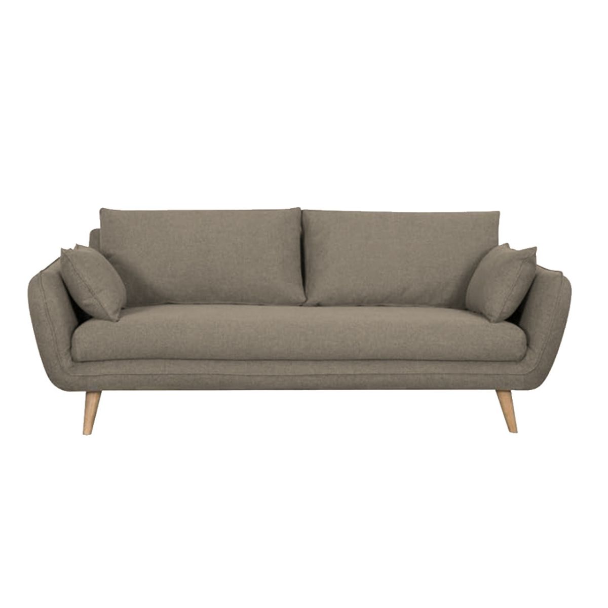 HOGAR & SPACIOS - HYS SOFA 3 CUERPOS TAURO MARRON CLARO