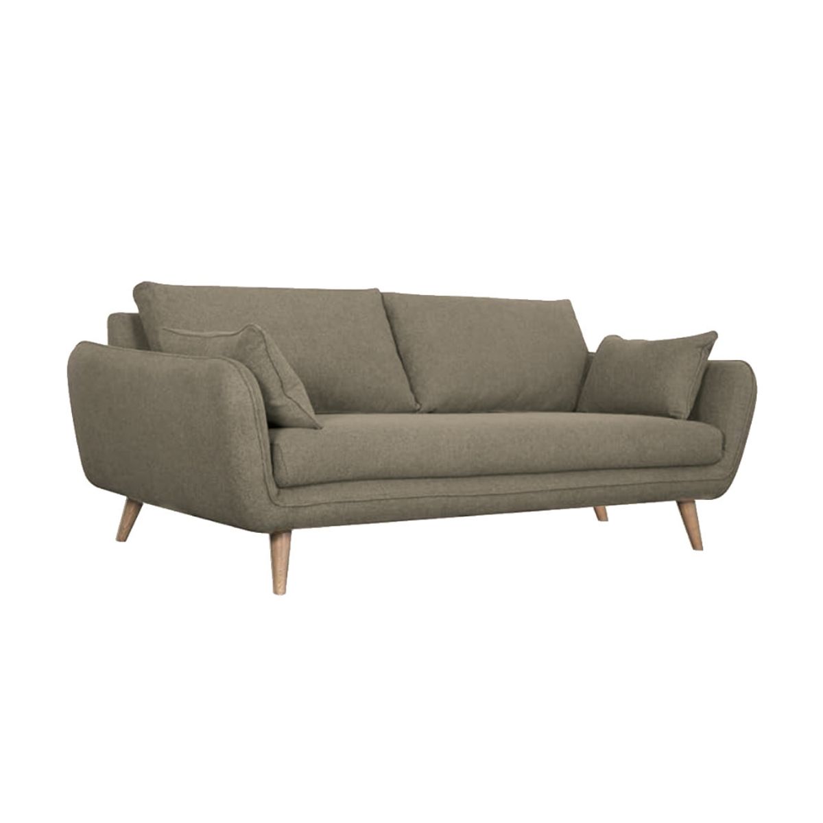 HOGAR & SPACIOS - HYS SOFA 3 CUERPOS TAURO MARRON CLARO