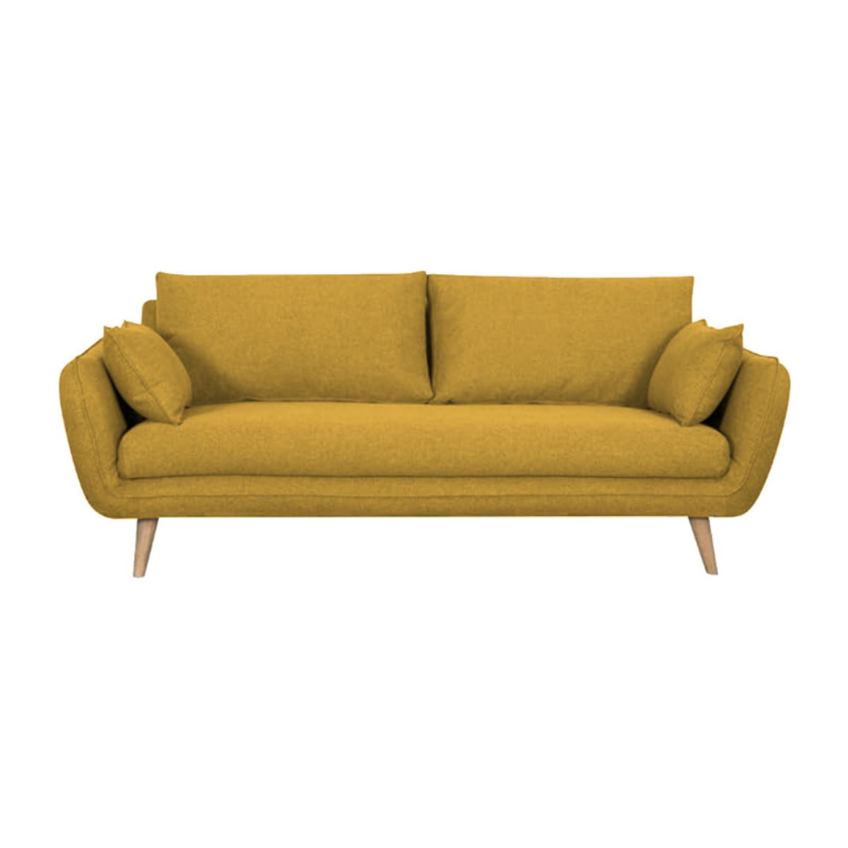 HOGAR & SPACIOS - HYS SOFA 3 CUERPOS TAURO MOSTAZA