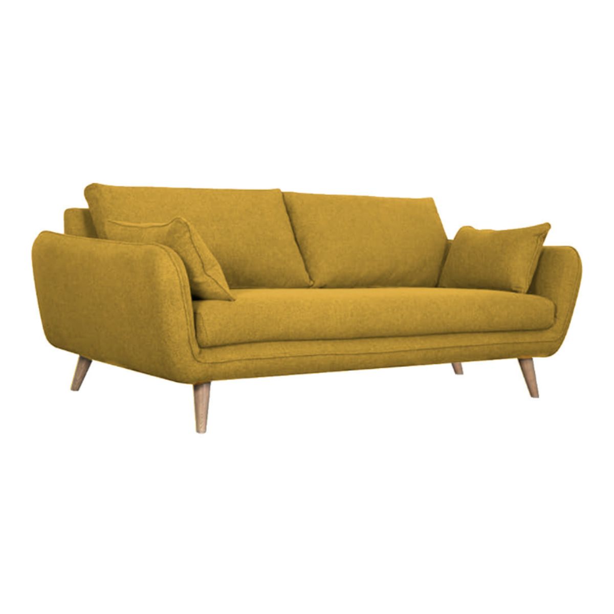 HOGAR & SPACIOS - HYS SOFA 3 CUERPOS TAURO MOSTAZA