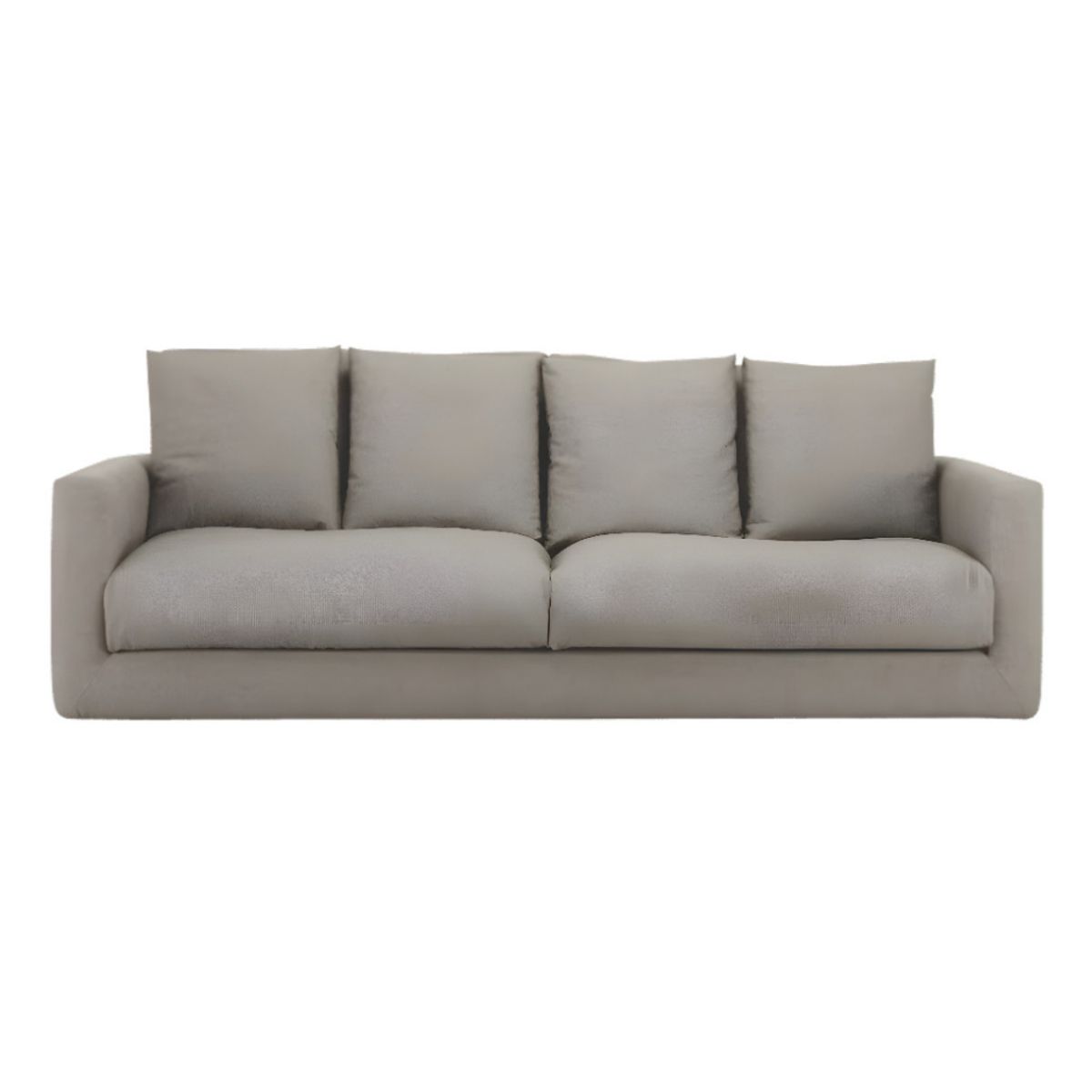 HOGAR & SPACIOS - HYS SOFA 4 CUERPOS LIGHT GRIS CLARO