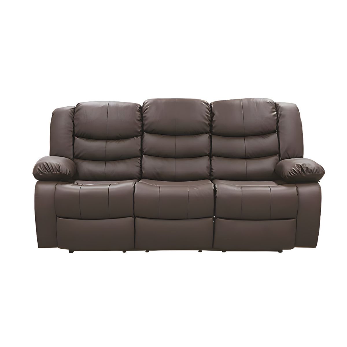 HOGAR & SPACIOS - HYS SOFA RECLINABLE 3 CUERPOS BERN MARRON OSCURO