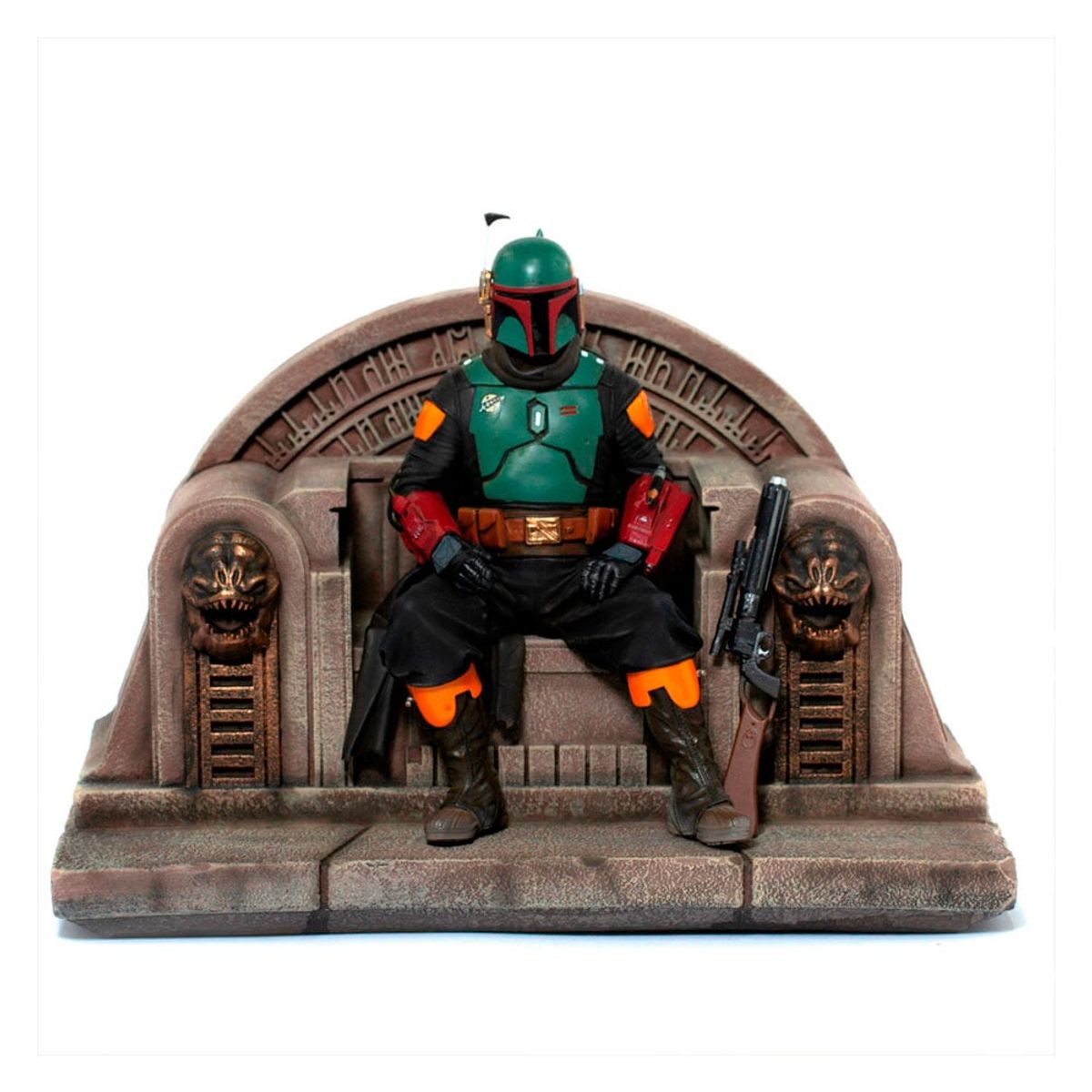 IRON STUDIOS - FIGURA COLECCIONABLE DE BOBA FETT ON THRONE 1 10 THE MANDALORIAN