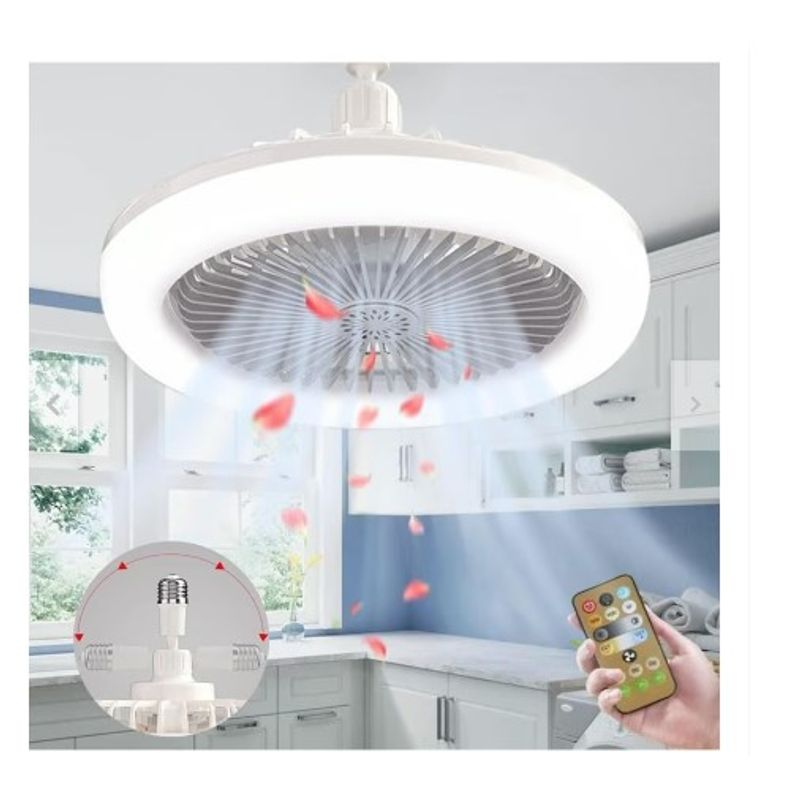 GENERICO - Foco Ventilador de Techo  Control Remoto sin ruido