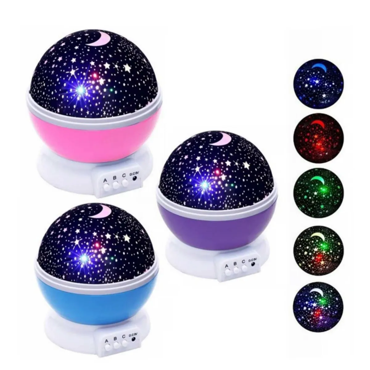 OEM - Lámpara Proyector De Estrella Y Luna Giratorio Para Niños
