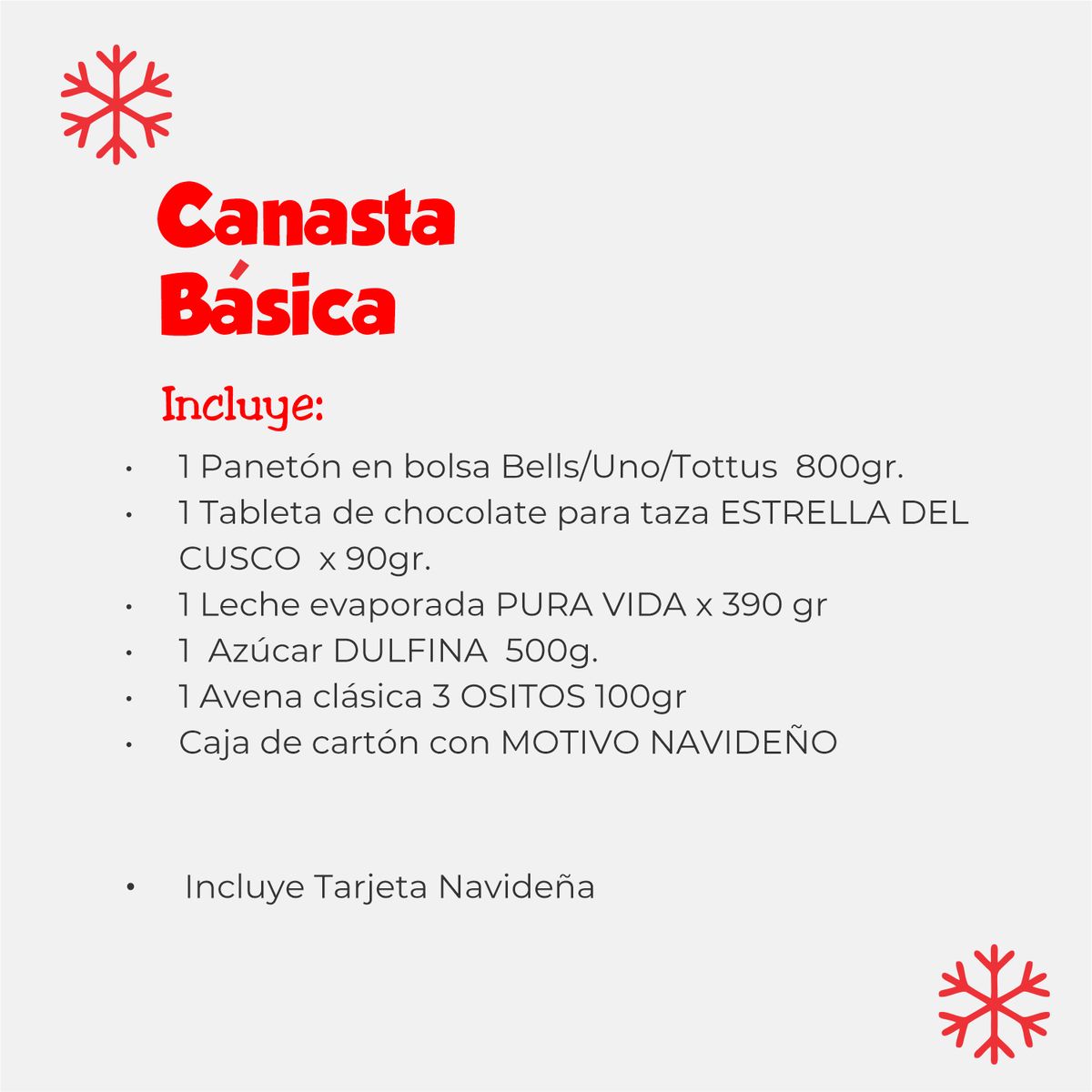 GENERICO - Canasta Navideña Basica