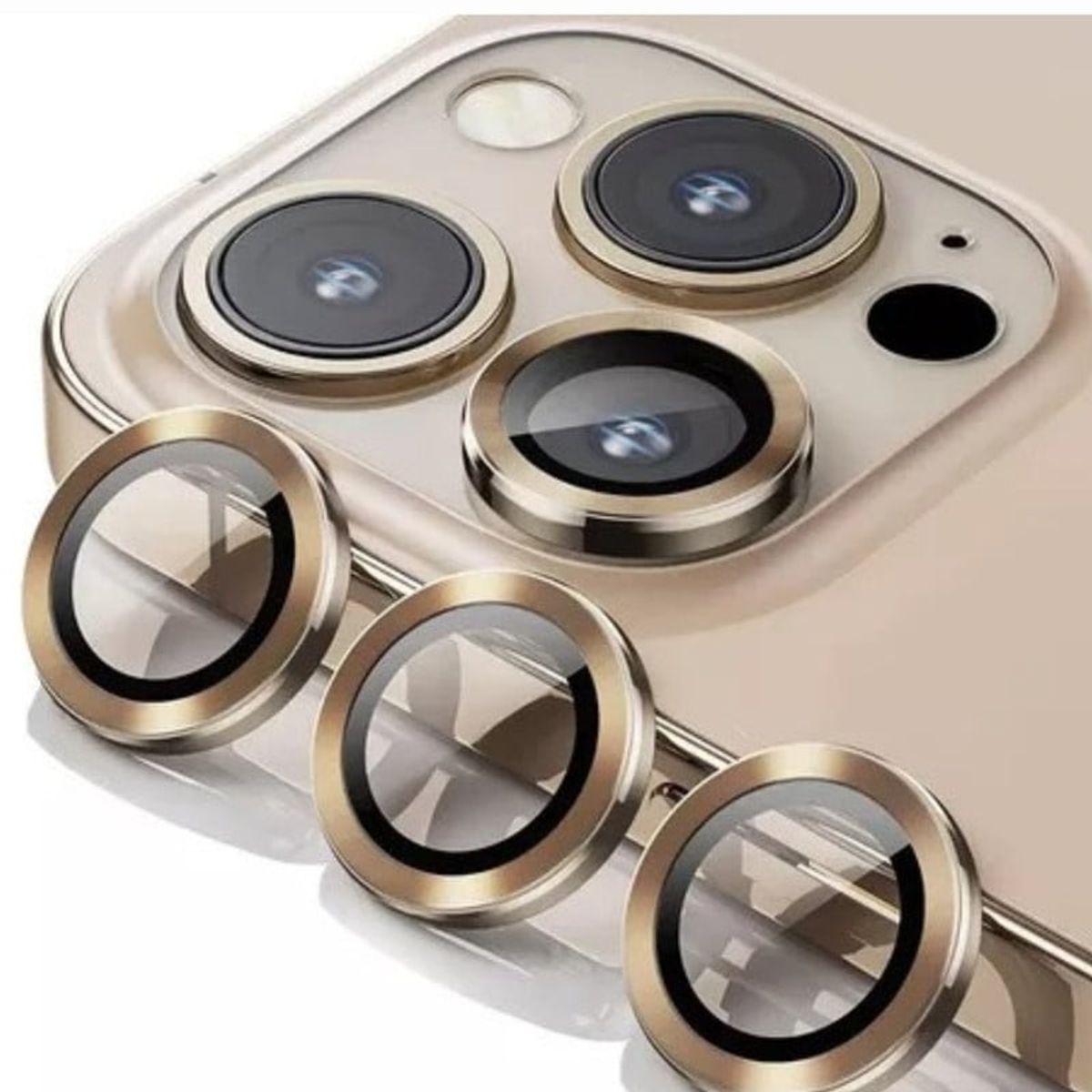 CASE - Mica de Camara Individual Para Iphone 16 Pro - Dorado