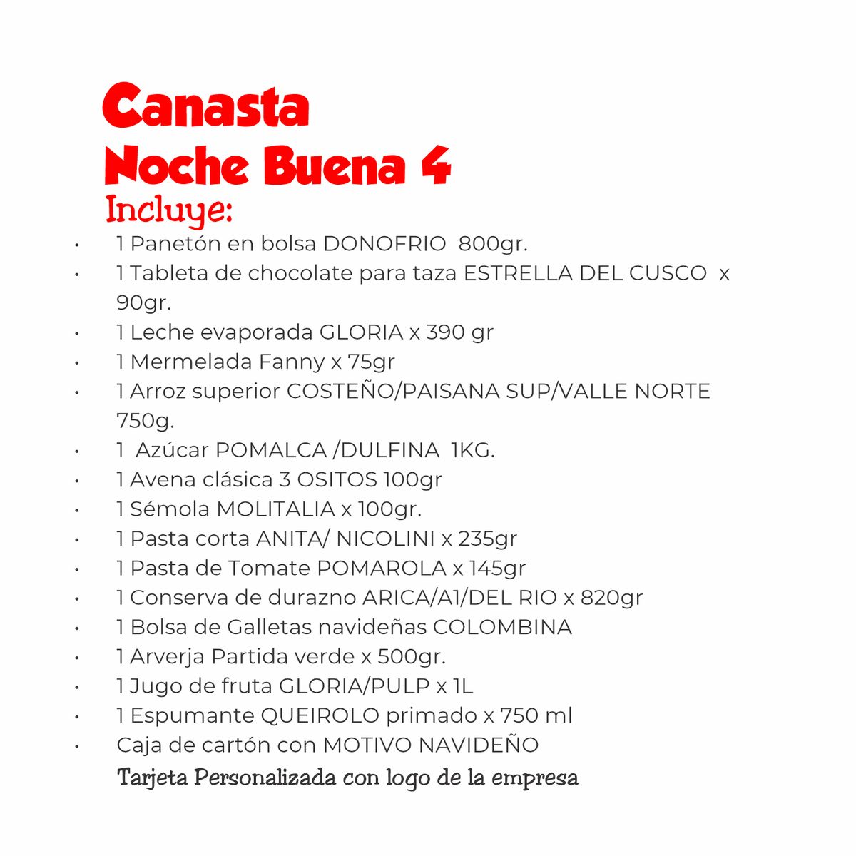 GENERICO - Canasta Navideña Noche Buena 4