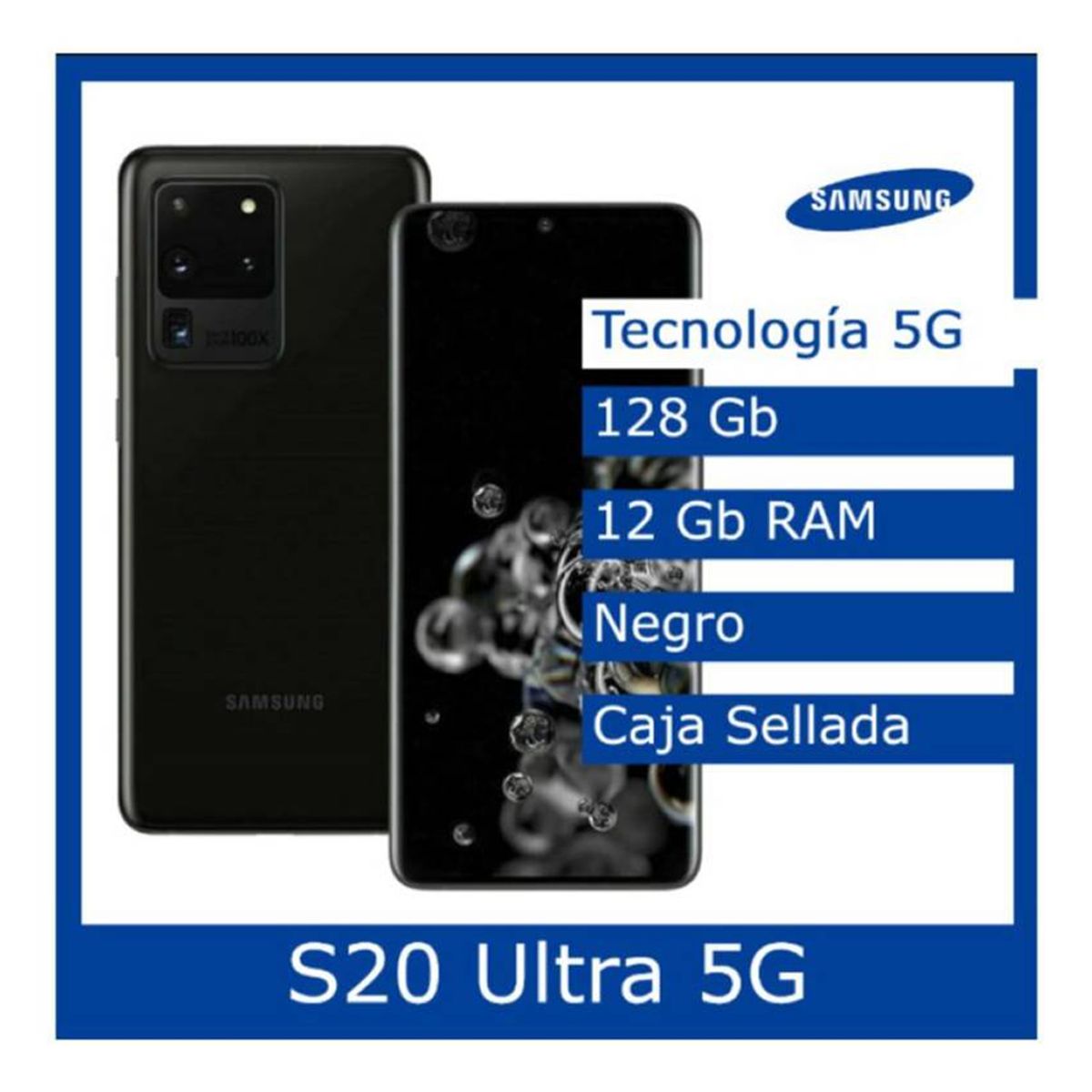SAMSUNG - Samsung galaxy s20 ultra 5g 128gb rom 12gb ram - Caja Sellada
