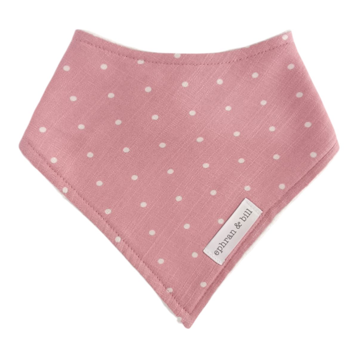 EPHRAN & BILL - Babero Bandana Para Bebé Polka Rosado