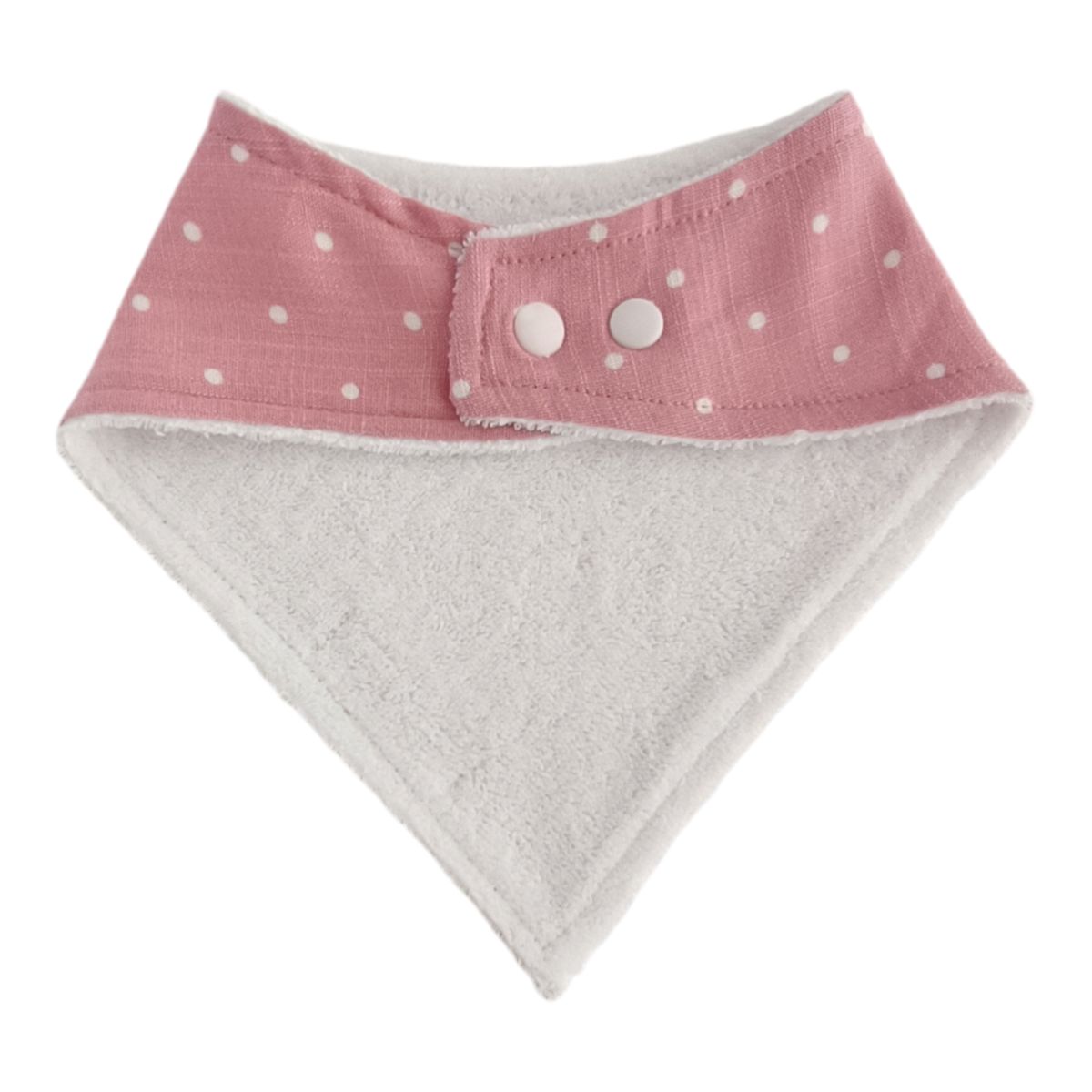 EPHRAN & BILL - Babero Bandana Para Bebé Polka Rosado