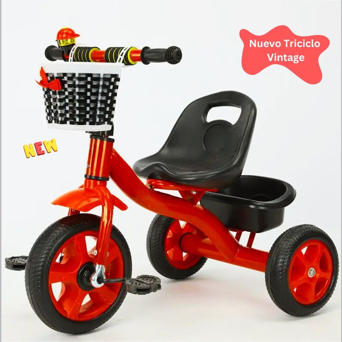 GENERICO - Triciclo Para Niños Bicicleta Vintage - Rojo