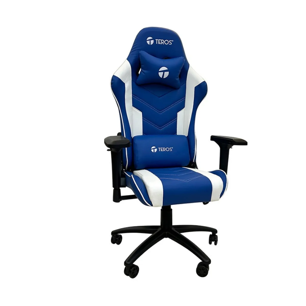 TEROS - Silla gamer TEROS TE-8126B Azul y Blanco