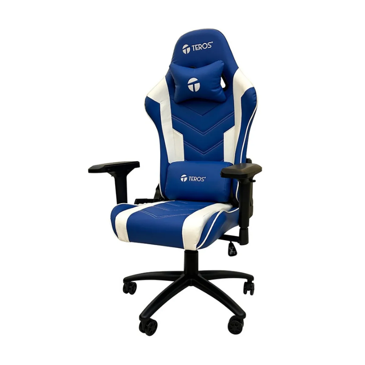 TEROS - Silla gamer TEROS TE-8126B Azul y Blanco