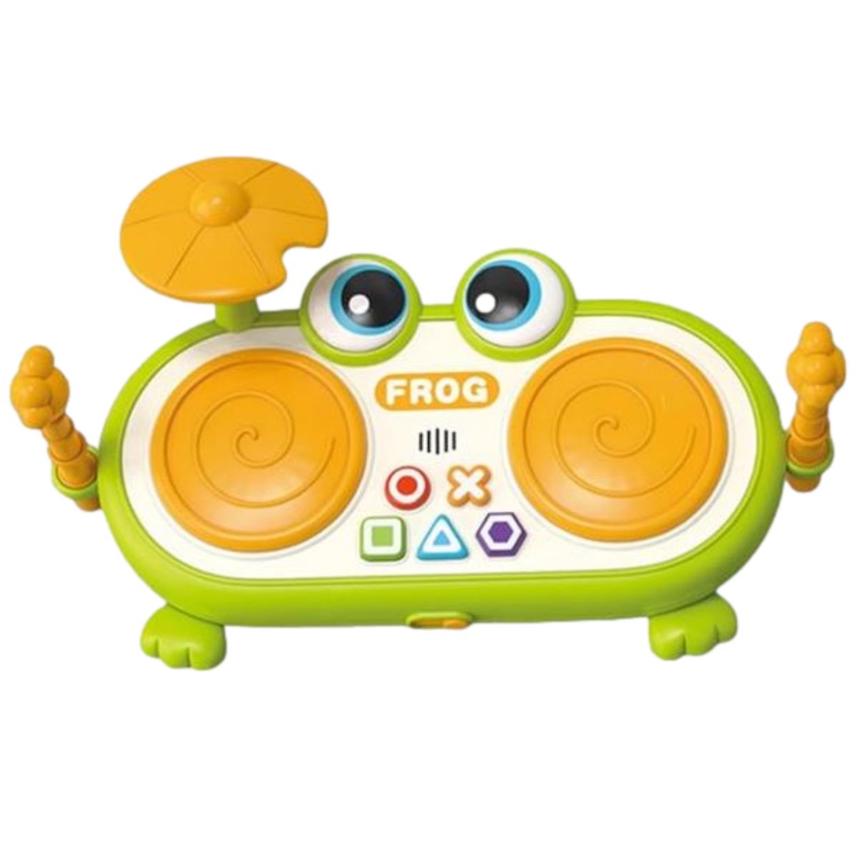 GENERICO - JUGUETE TAMBOR DIDACTICO RANITA MUSICAL MULTIFUNCIONAL