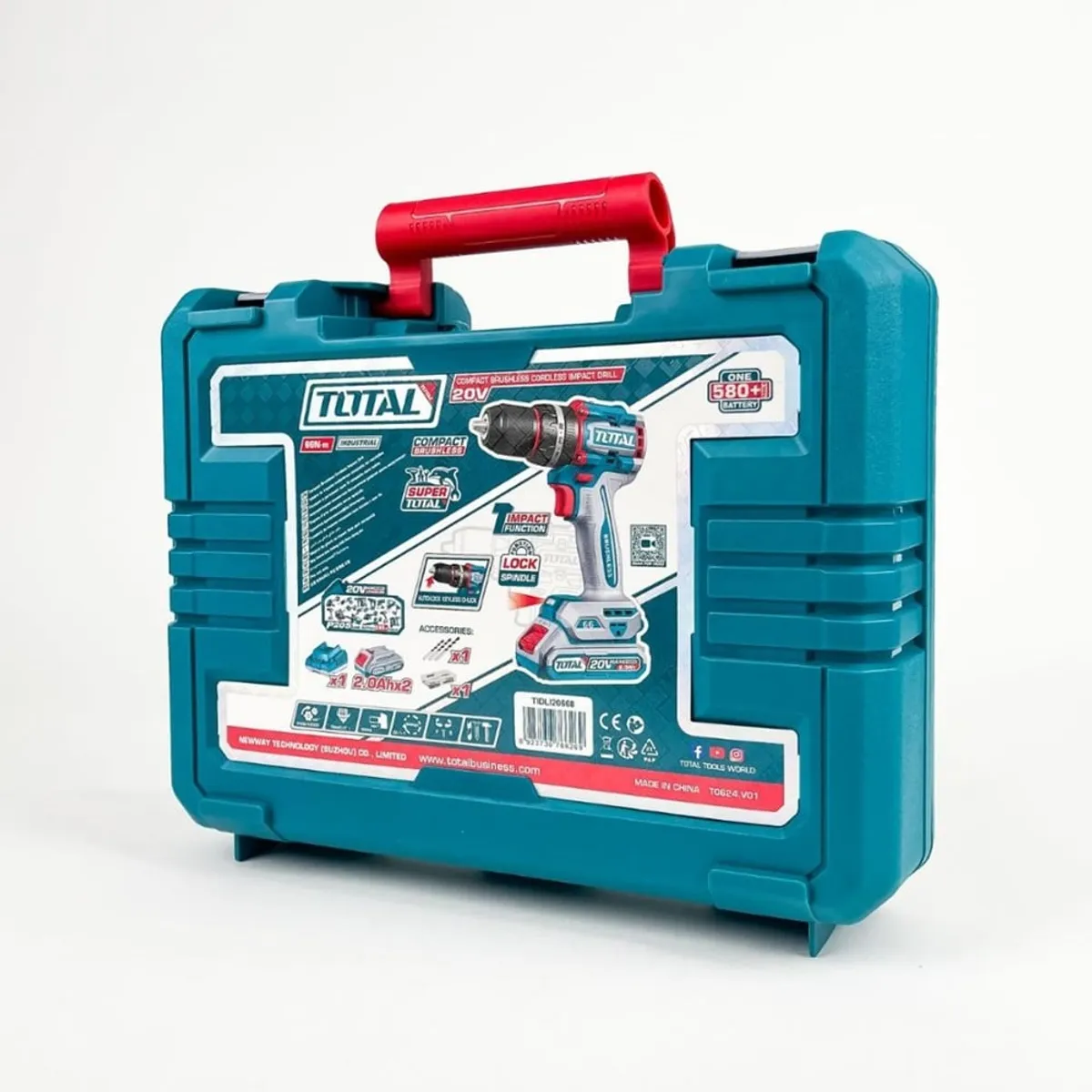 TOTAL TOOLS - TALADRO PERCUTOR 20V INDUSTRIAL 66NM 13MM SIN CARBÓN TOTAL TIDLI20668