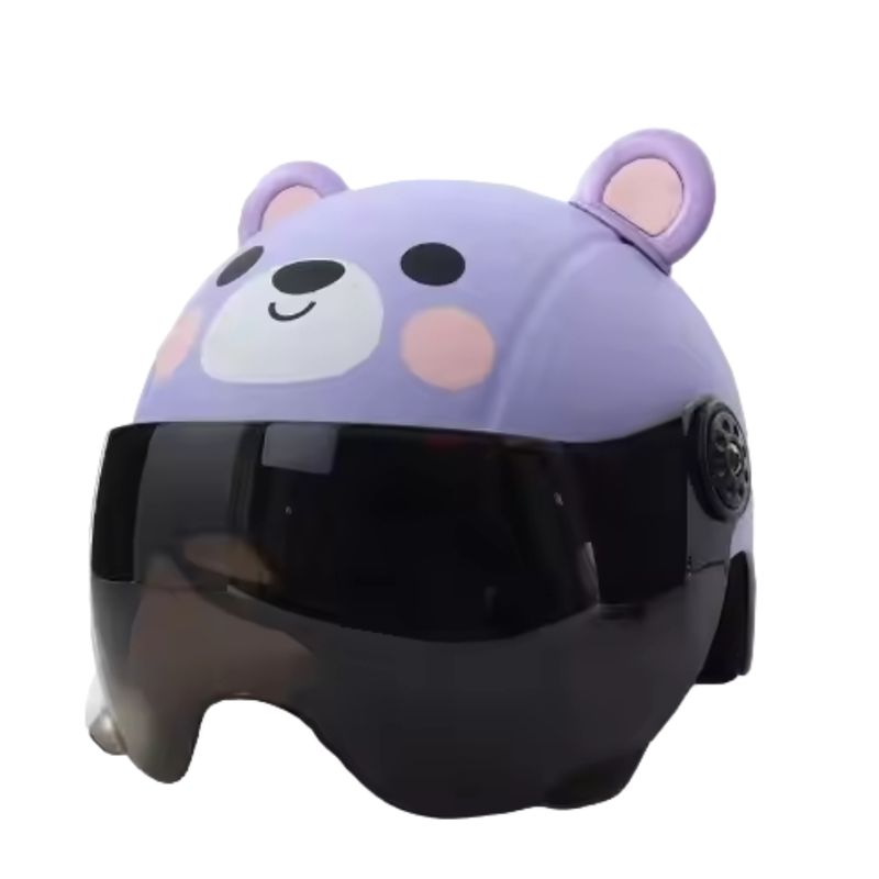 GENERICO - Casco Protección Infantil Osito Lila