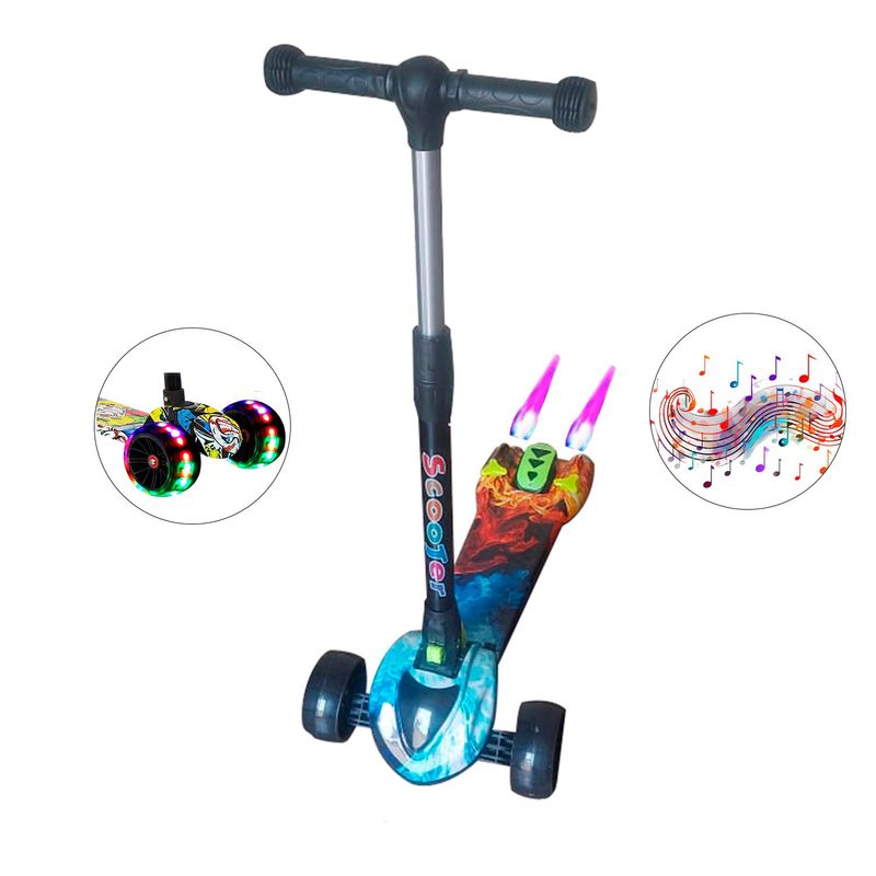 GENERICO - Scooter Patineta con Luces Musica y Humo diversión y más - A