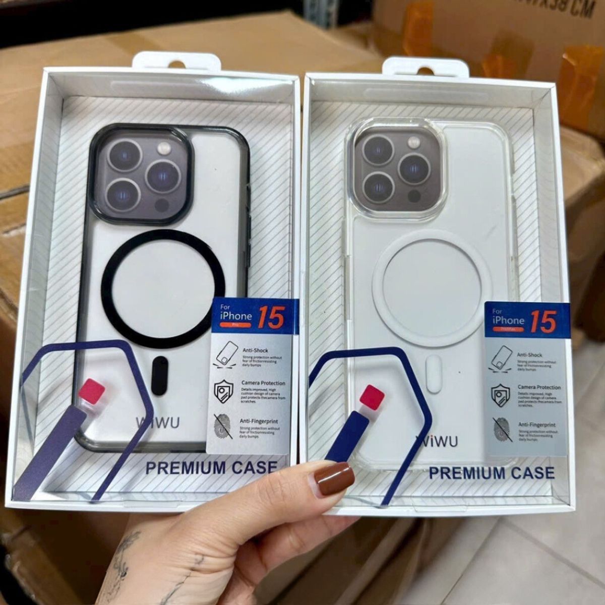 WIWU - Case magsafe premium - WIWU - NEGRO / IPHONE 15 PRO MAX