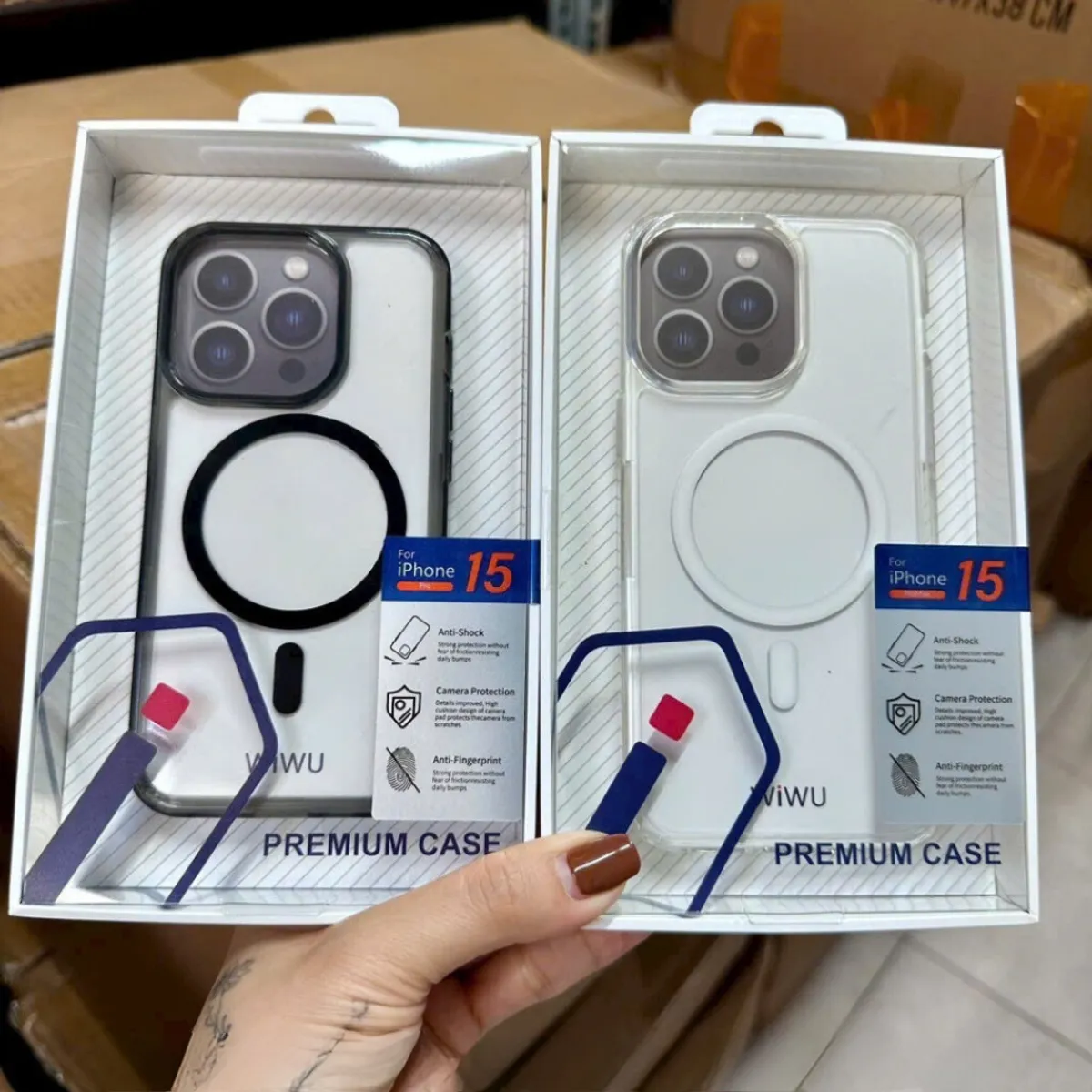 WIWU - Case magsafe premium - WIWU - NEGRO / IPHONE 15 PRO MAX