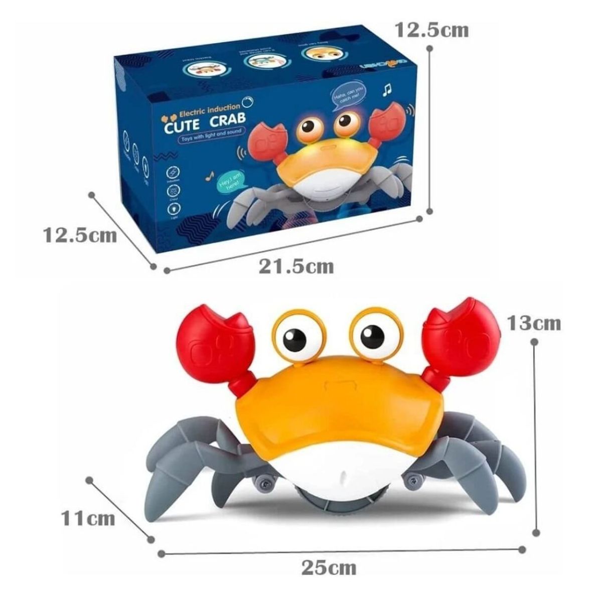 GENERICO - Cangrejo Sensorial Musical Batería Recargable Para Bebé