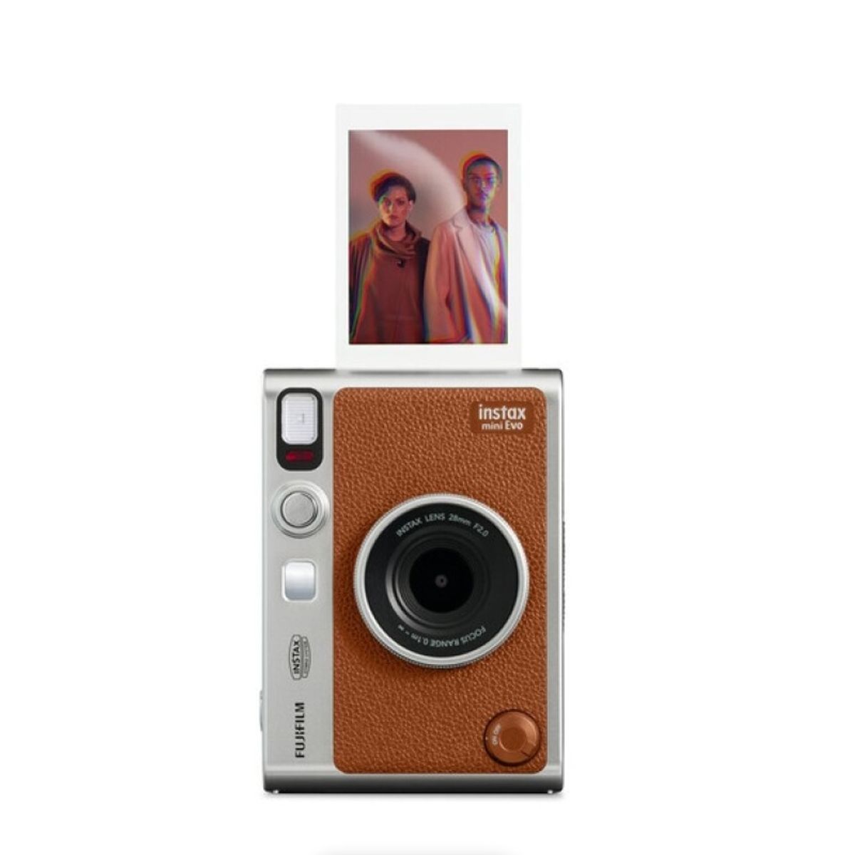 FUJIFILM - Cámara instantánea híbrida FUJIFILM INSTAX MINI EVO marrón