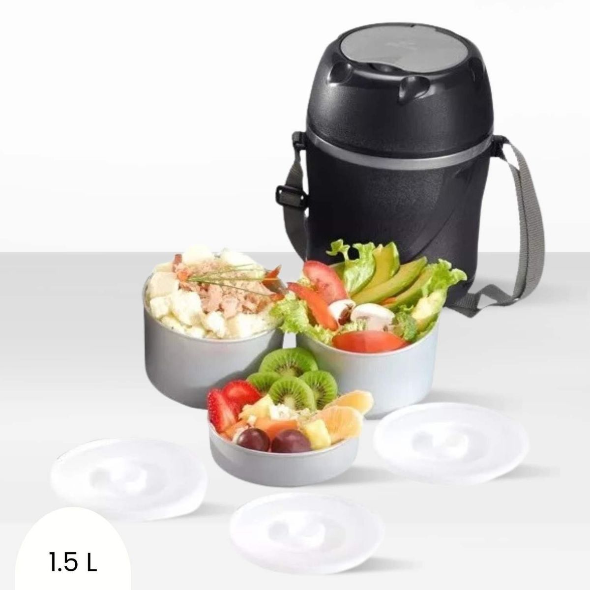 POLIMES - Termo de Comida Tres Divisiones Style polimes 1.5 L