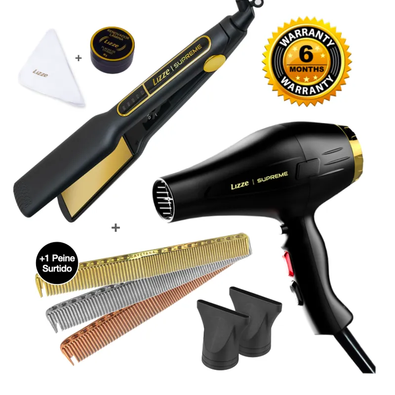 LIZZE - PLANCHA Y SECADORA LIZZE SUPREME + PEINE DE CORTE