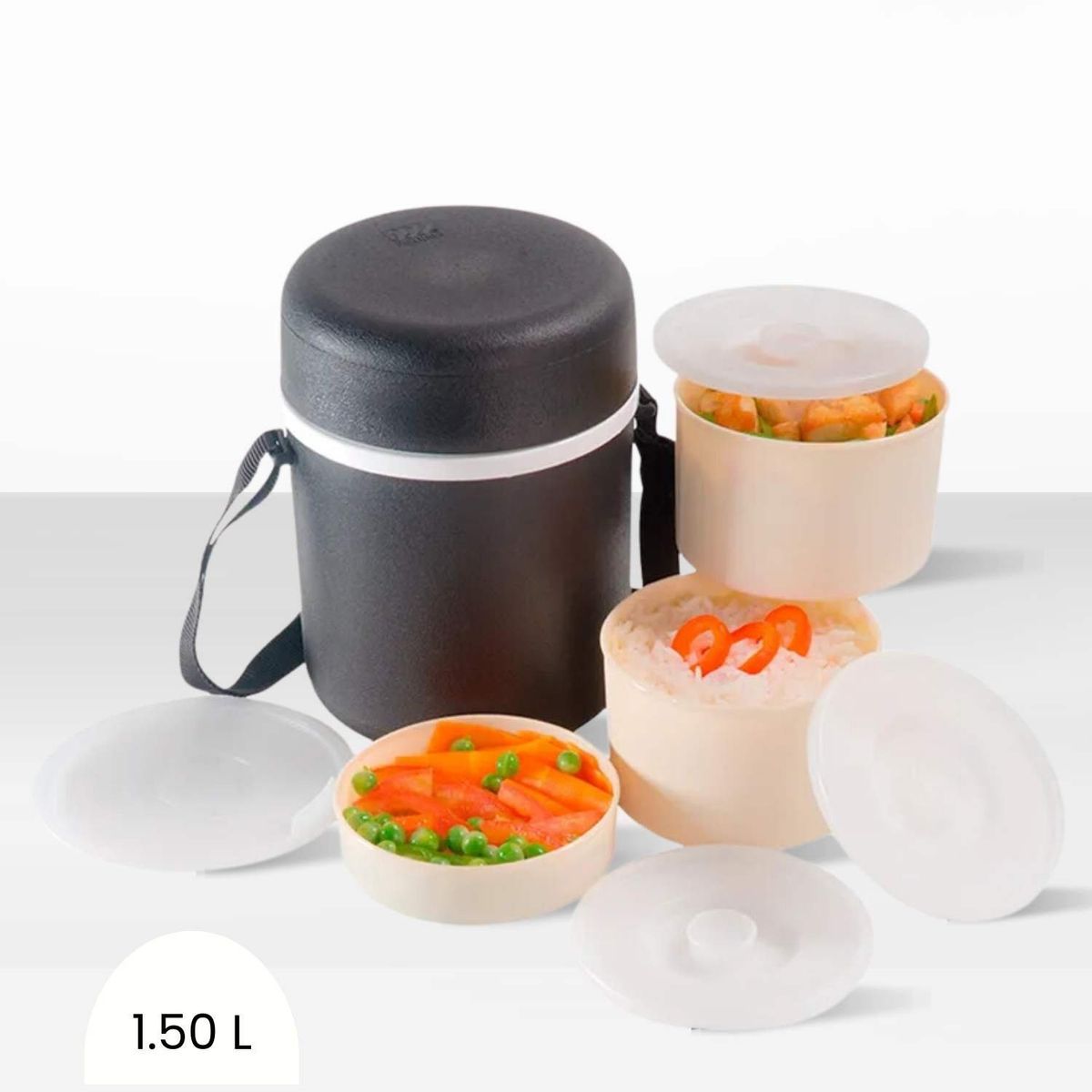 POLIMES - Termo de Comida Excel Polimes Negro 1.5 L