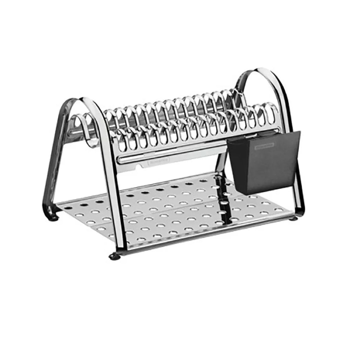 TRAMONTINA - Escurridor Ciclo de Acero Inoxidable con Porta Cubiertos Tramontina